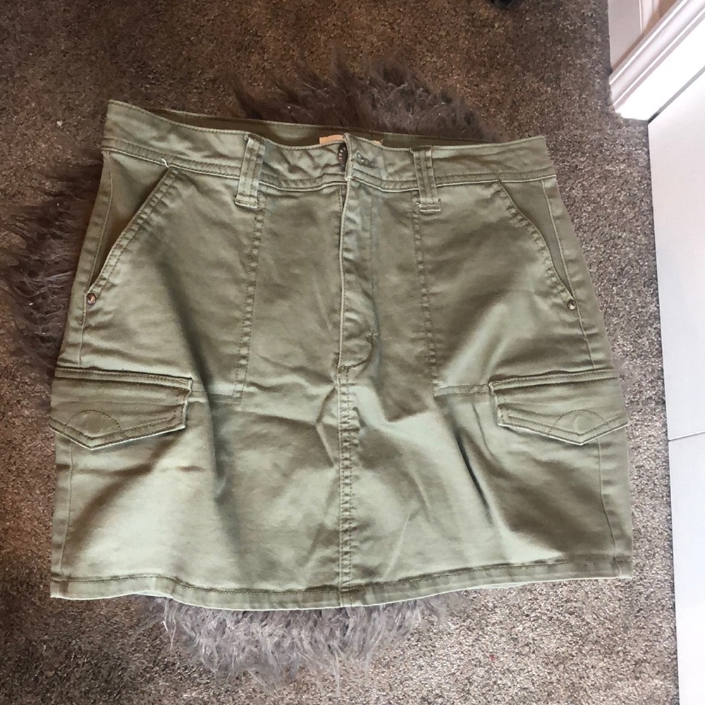Army green Jean skirt
